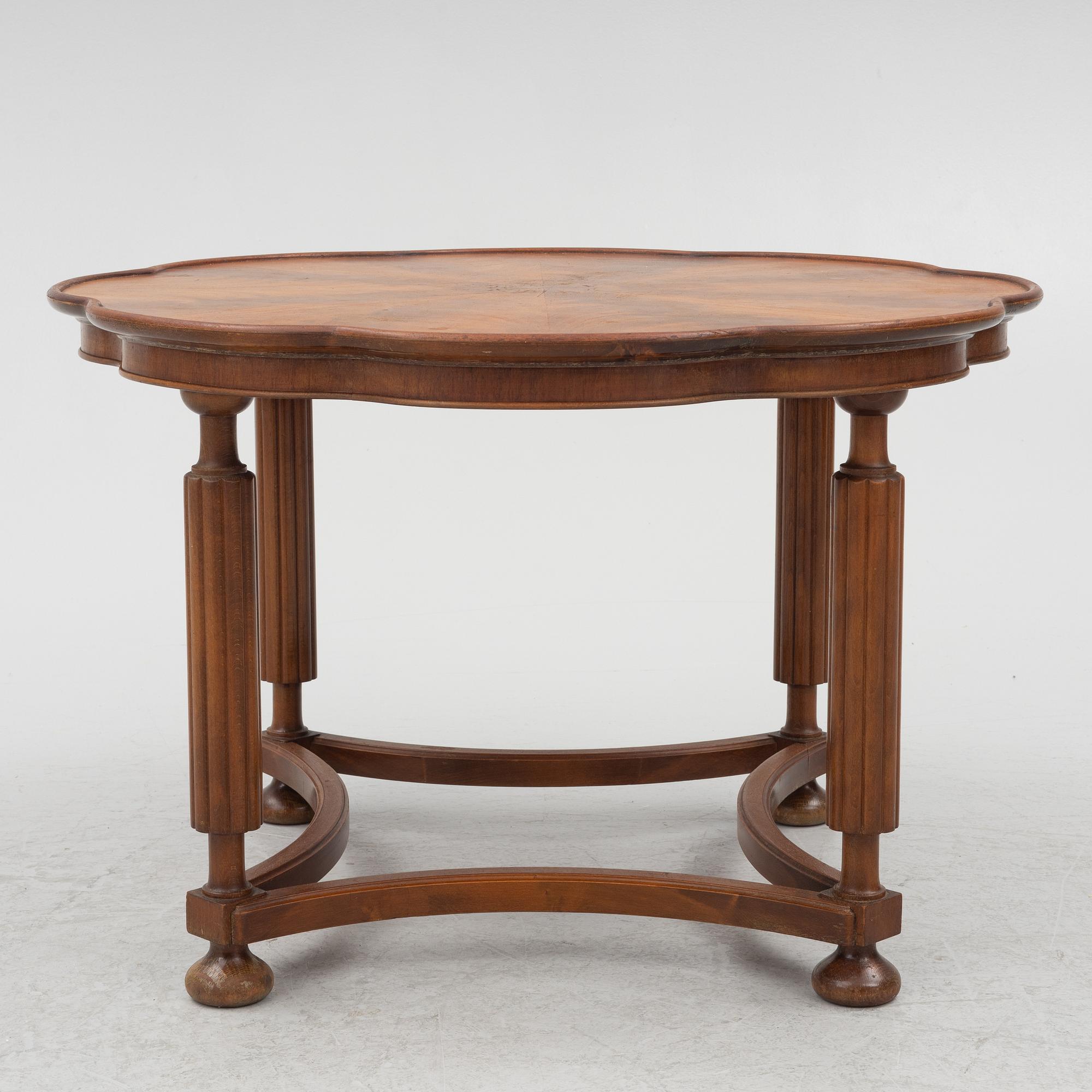 A Swedish Grace coffee table, Förenades Möbler, AB Förenade Möbelfabrikerna, Linköping, 1930s.
