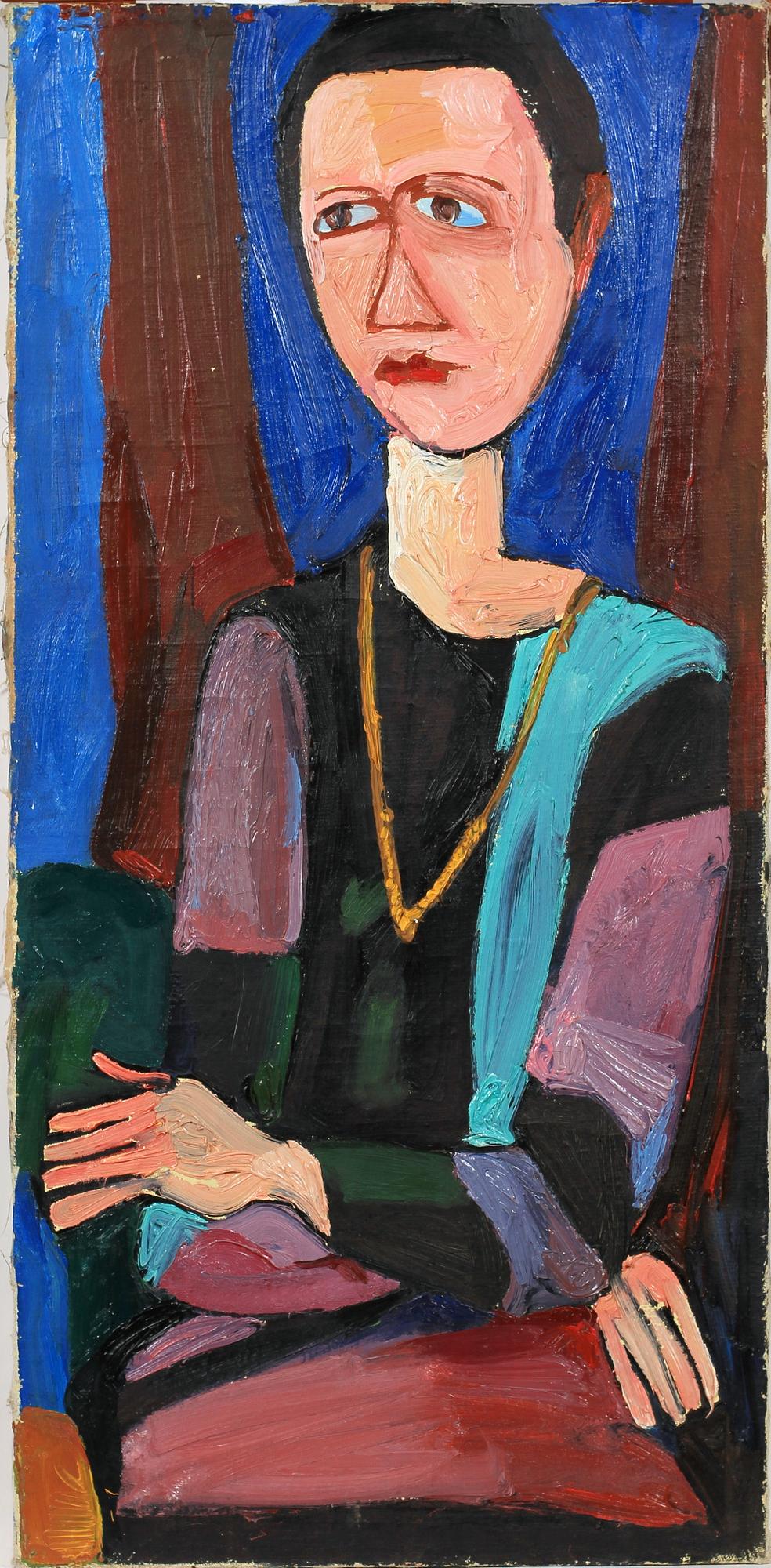 OKÄND KONSTNÄR, olja på duk. Ryssland. Sign a tergo.