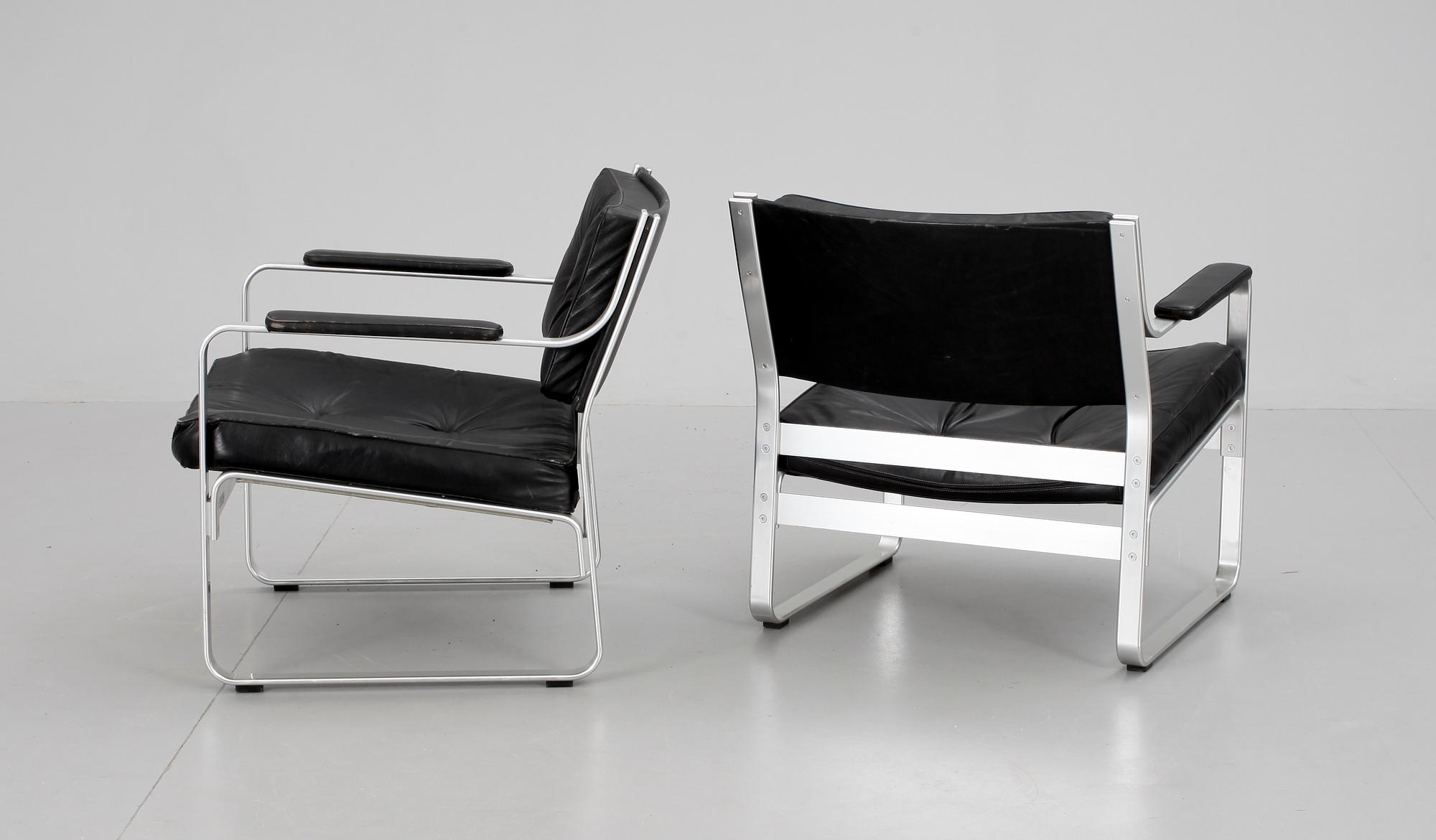 FÅTÖLJER, ett par, "Mondo", Karl-Erik Ekselius, JOC, Vetlanda, 1960/70-tal.