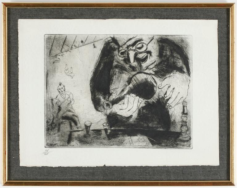 MARC CHAGALL, etsning, signerad i tryck och numrerad 165/335.