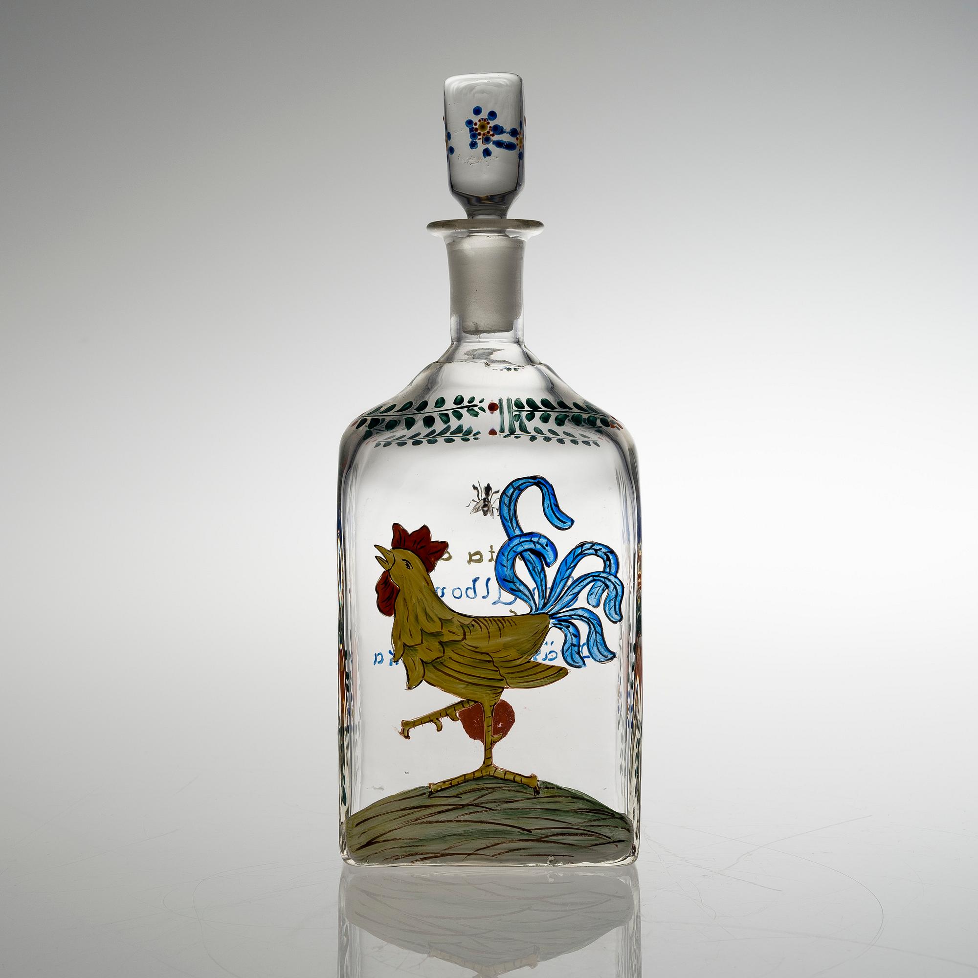 A DECANTER, glass. Karhula Finland 1930s.