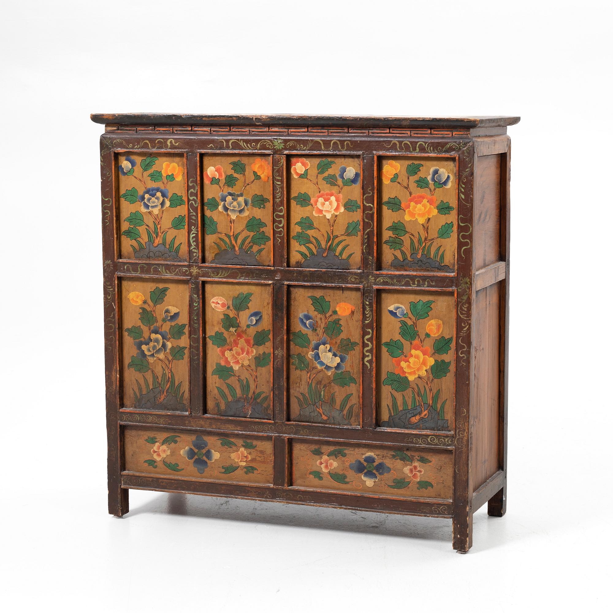 Cabinet, possibly Tibet, 20th century.