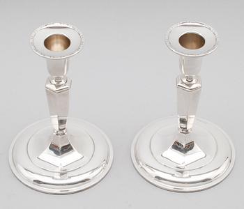LJUSSTAKAR, 1 par, silver, K & EC, Göteborg 1972.