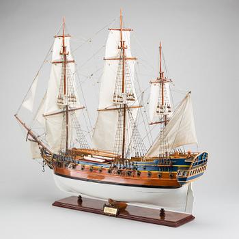 Model ship, wood, "Gothenburg", late 20th century,