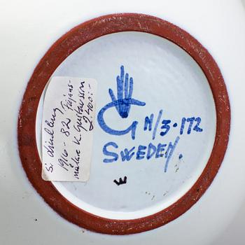 STIG LINDBERG, skål av fajans, Gustavsberg 1960-tal.