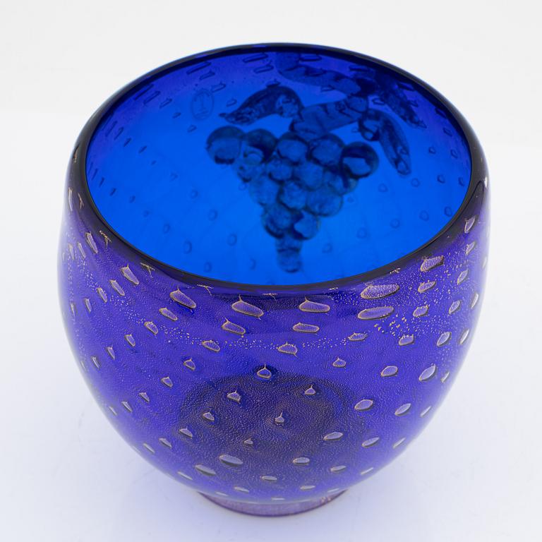 Vas, glas, Imperio Rossi, Murano, Italien, sent 1900-tal.