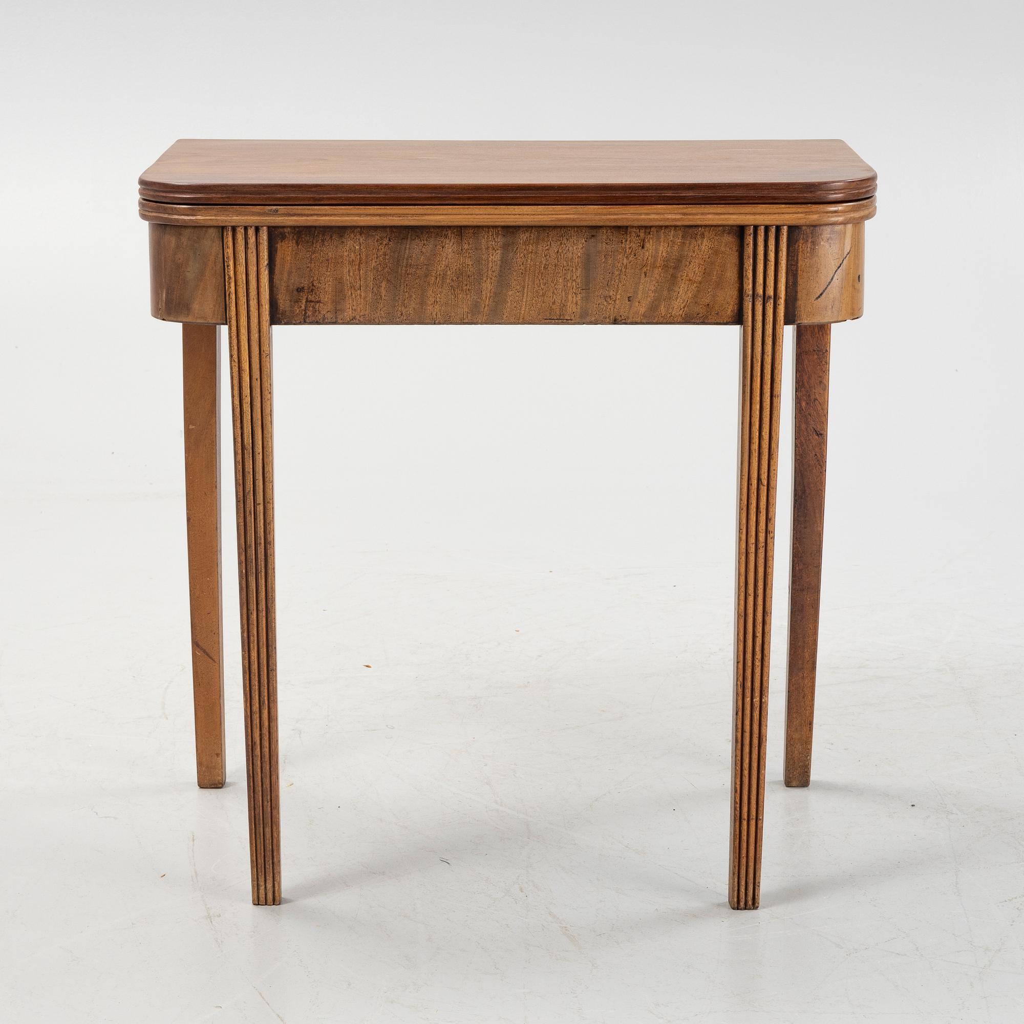 A mahogany card table, mid 19th Century.