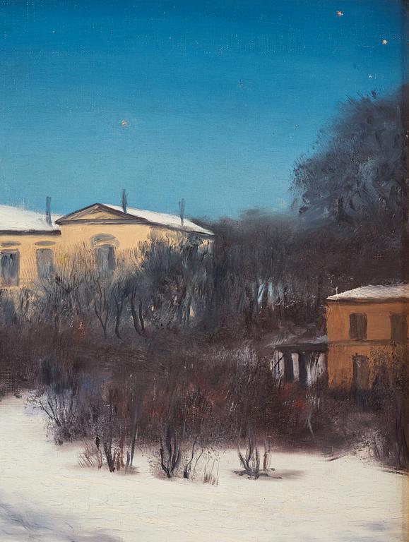 Oskar Bergman, Rosendals palace in winter.