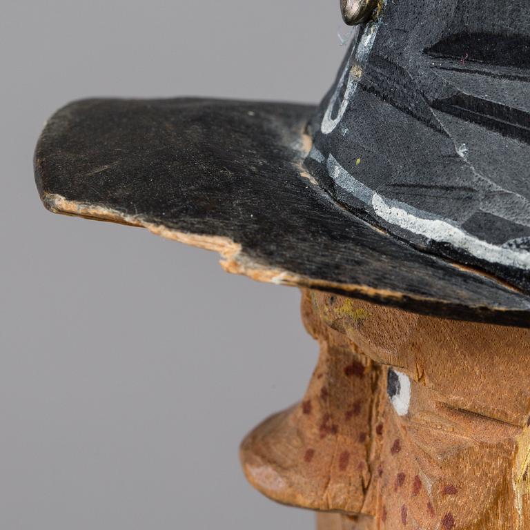 TWO WOOD SCULPTURES, one signed Axel Ericsson.