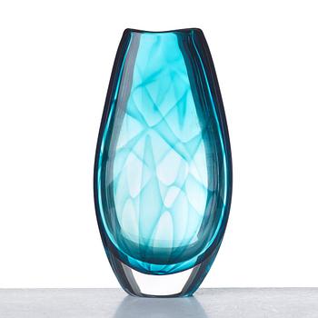 Vicke Lindstrand, a "Colora" glass vase, Kosta. Sweden 1960's.