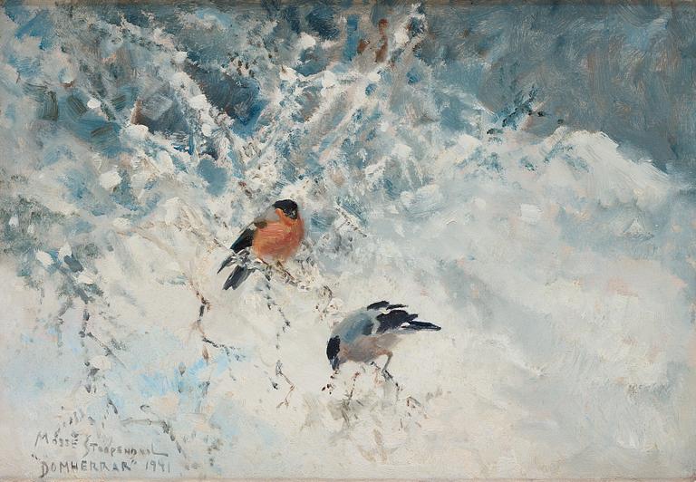 Mosse Stoopendaal, "Domherrar" (Bullfinches).