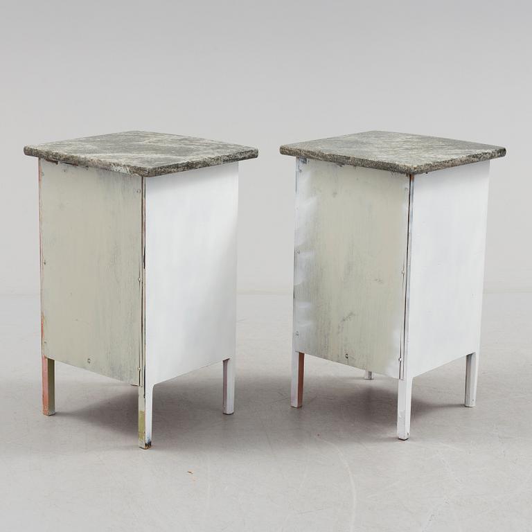 A pair of bedside tables, first half of the 20th century.