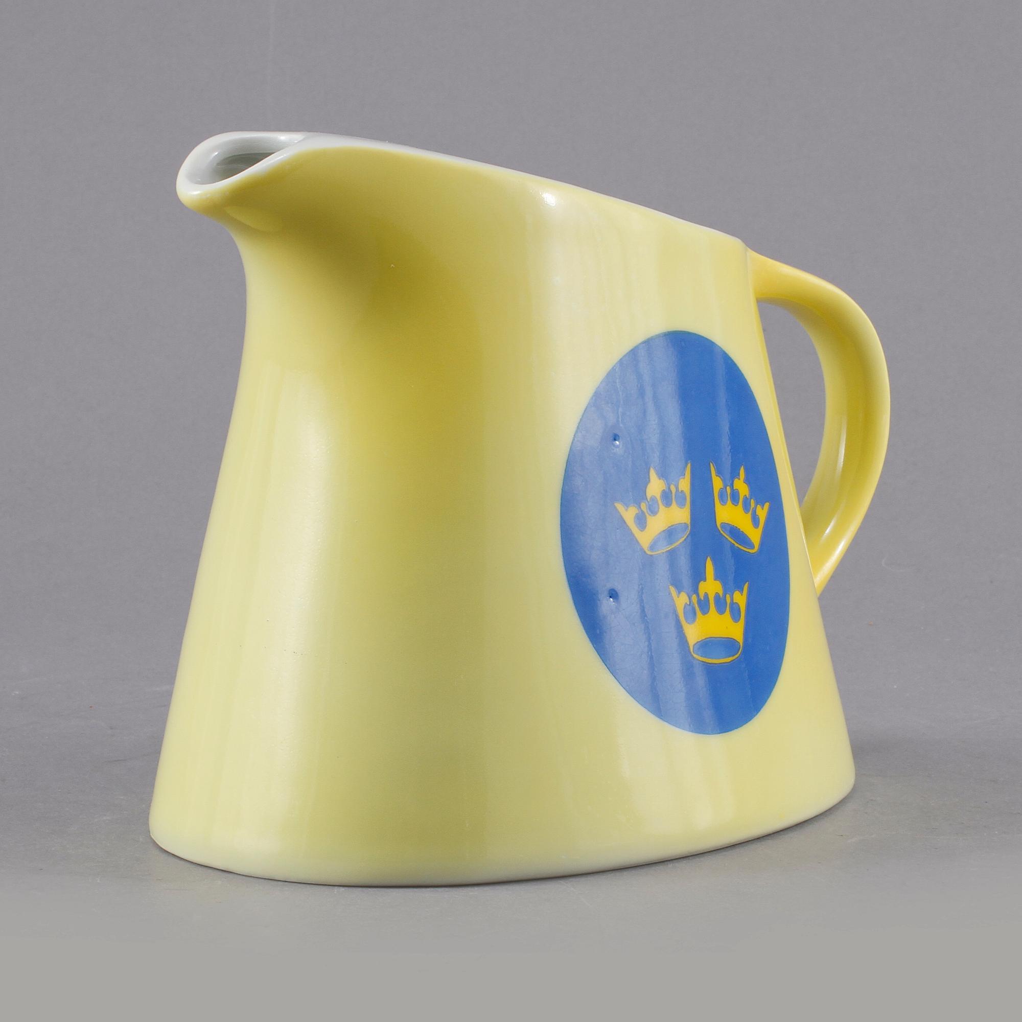 ISVATTENKANNA, porslin, "Svenska Amerika Linien", 1900-talets mitt.