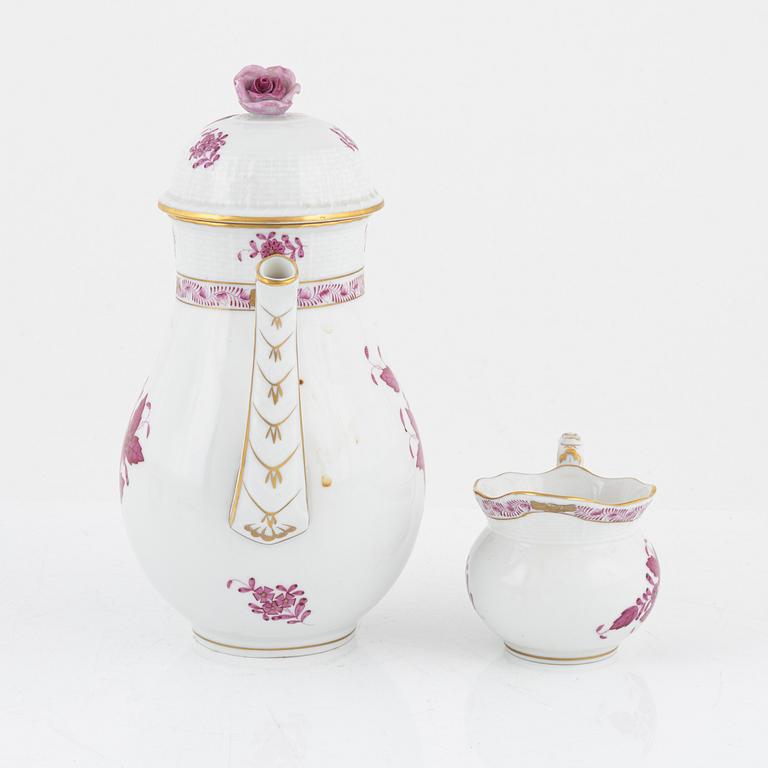 Kaffeservis, 26 delar, porslin, "Chinese Bouquet Pink", Herend, Ungern, 1900-talets andra hälft.