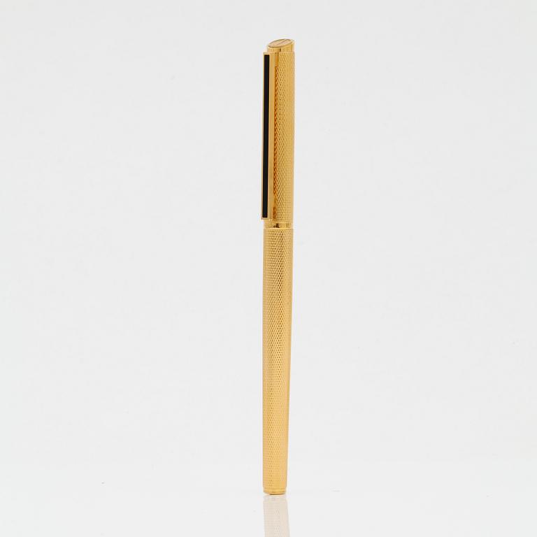 RESERVOARPENNA, gulddoublé, stiftet märkt 14k, för Dunhill av Montblanc, 1980-tal.