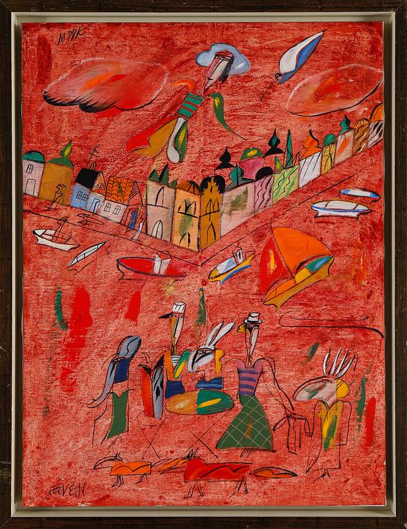 Madeleine Pyk, oil on canvas, signed.
