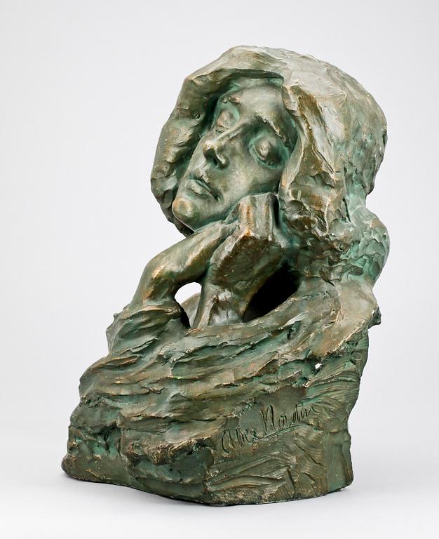 ALICE NORDIN, skulptur, "Andante Patetico", bronserad gips, 1919.