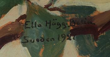 ELLA HÄGG-BOLIN, olja på pannå. Sign och dat 1921.