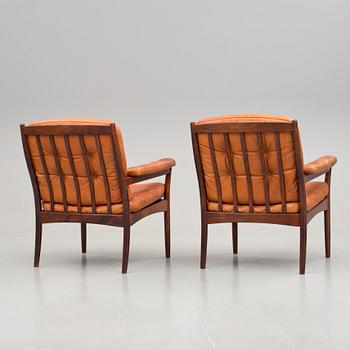 FÅTÖLJER, ett par, 1950/60-tal.
