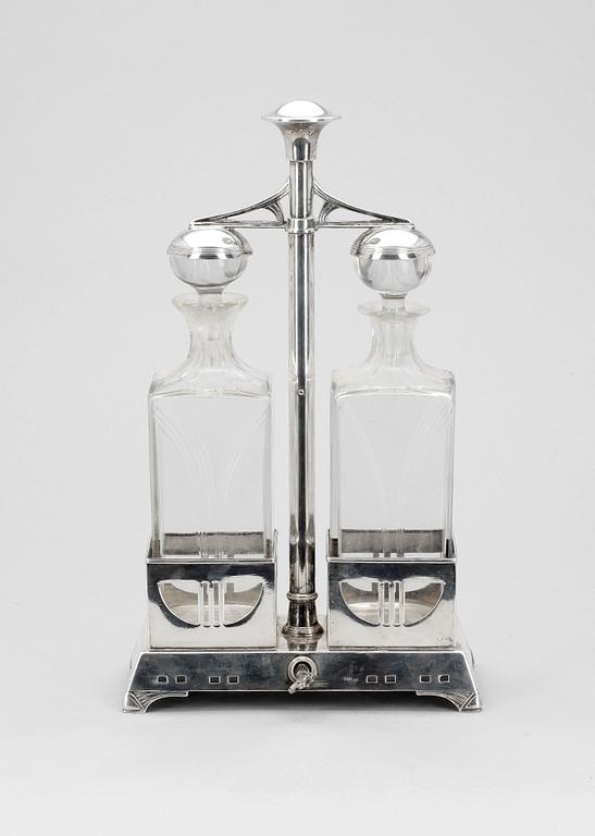 FLASKSET, jugend, nysilver, 1900-talets första hälft.