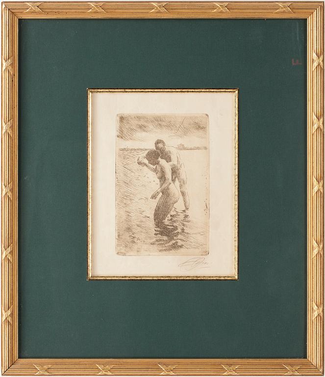 ANDERS ZORN, etsning, signerad med blyerts.