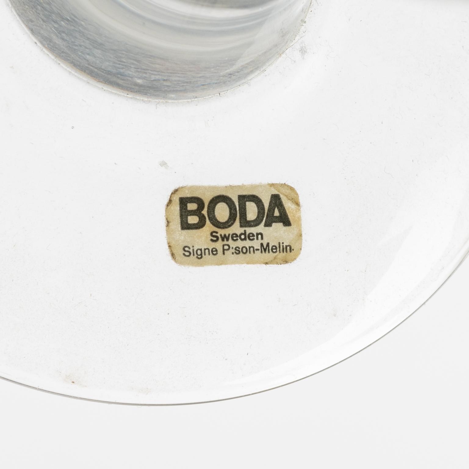 Signe Persson-Melin, 20 "Ruben" glasses, Boda, Sweden, 1970's.