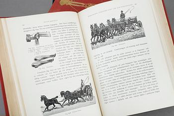 BÖCKER, 3 st, 2 vol, "Handbok för Hästvänner" samt "Hästkännedom", CG Wrangel, Stockholm 1913 resp. 1906.