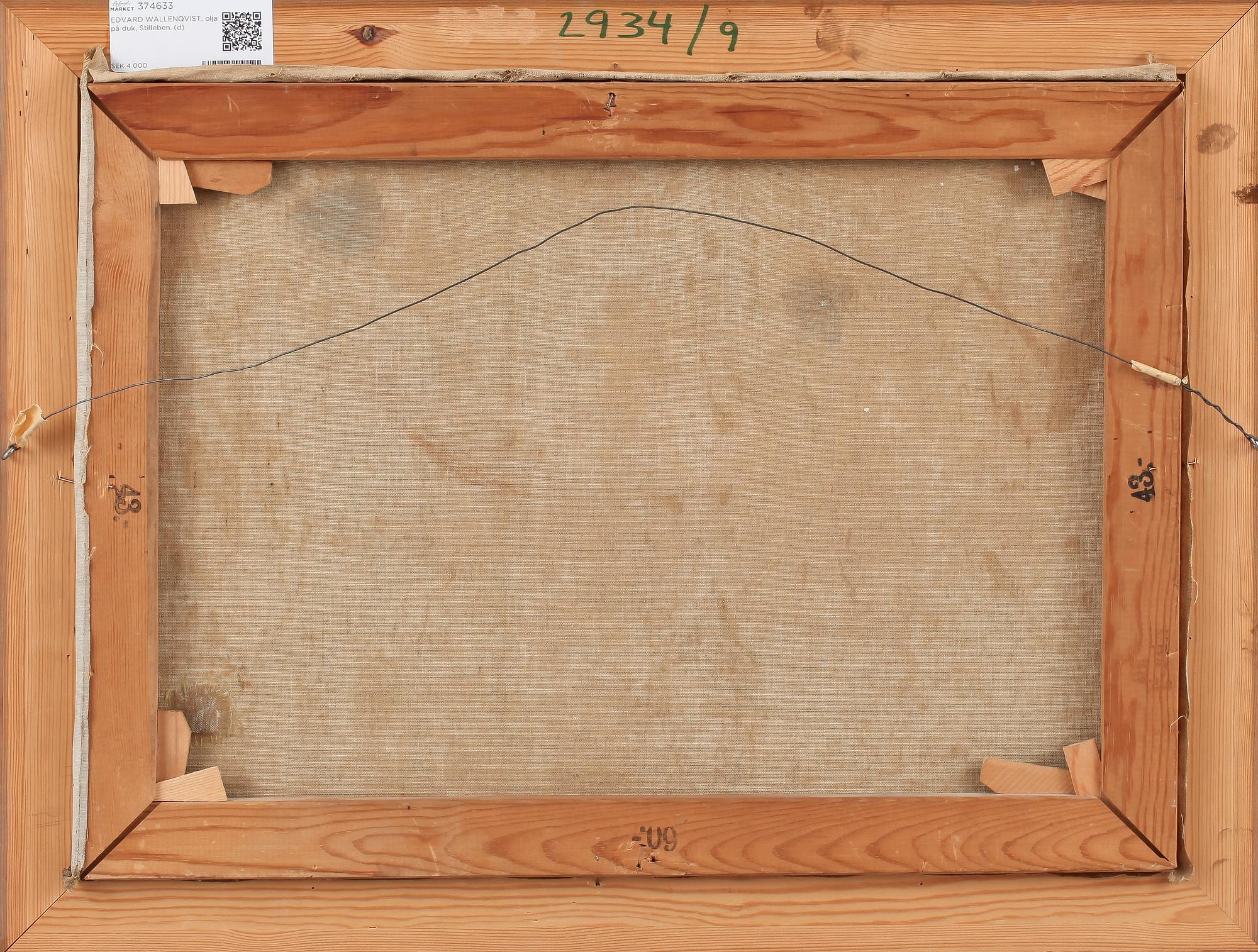 EDVARD WALLENQVIST, olja på duk, signerad.