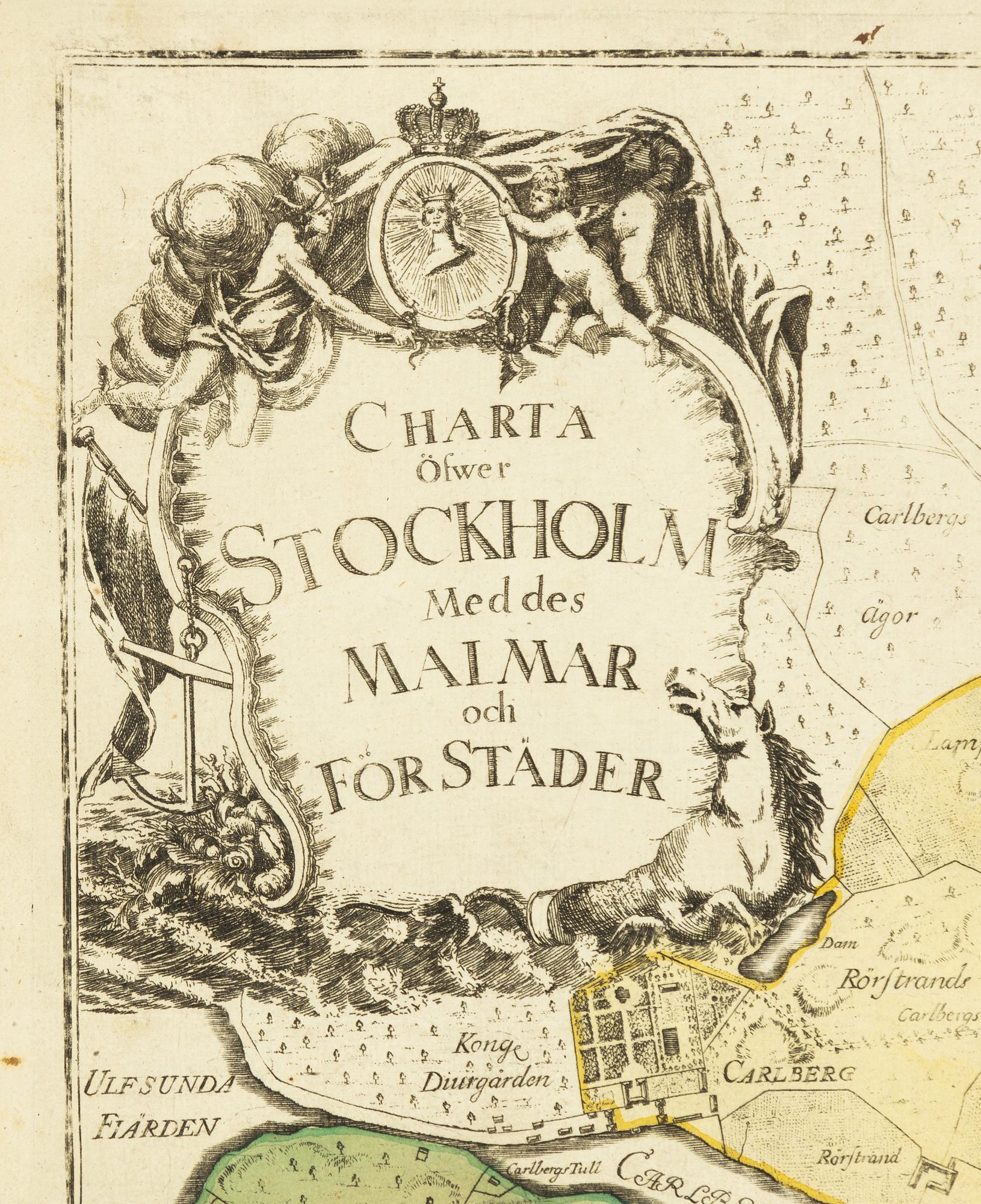 Georg Biurman, "Charta öfwer Stockholm med des malmar och  förstäder" och Jonas Brolin (1731-1804), "Grundritning öfver.