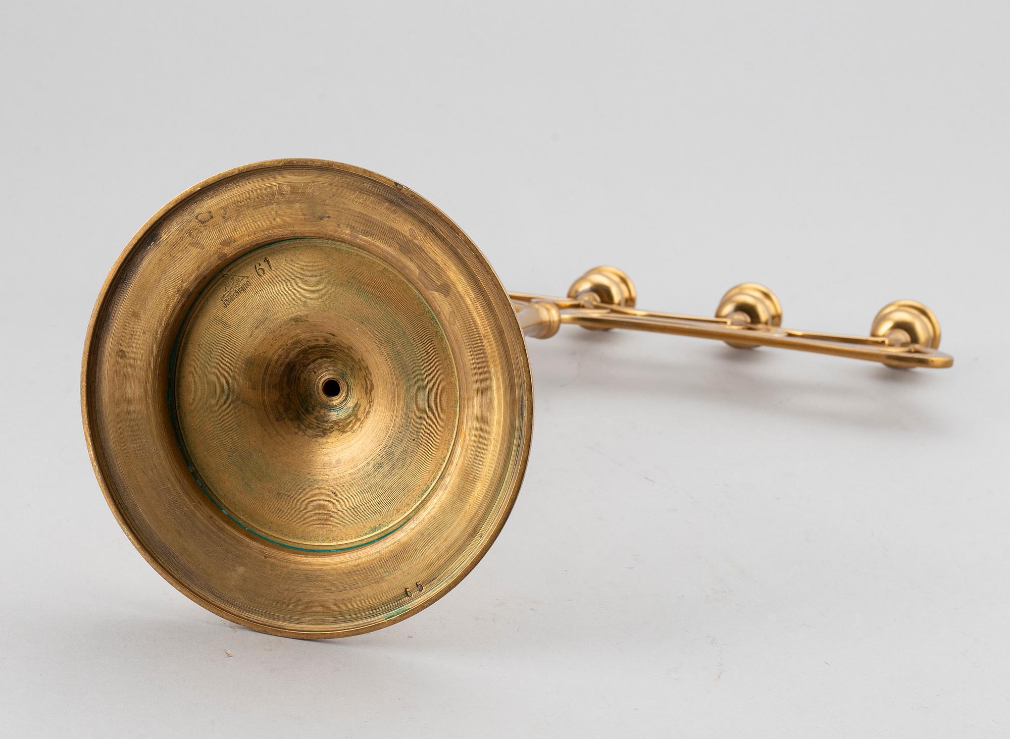 KANDELABER, mässing, Jönköping no 61, jugend, 1900-talets början.