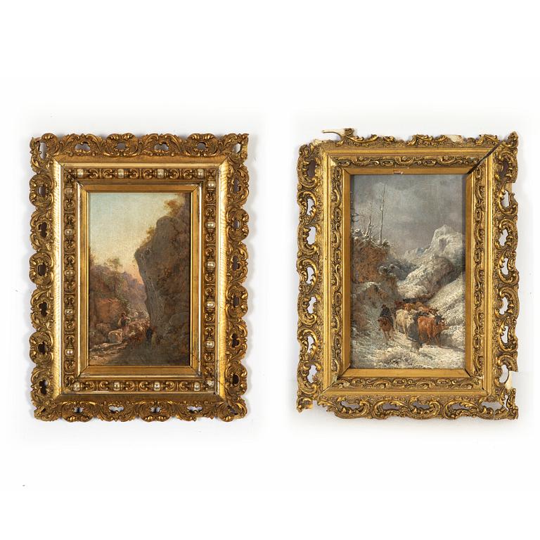 Girolamo Gianni, a pair, oil on panel, signed and dated 1892.
