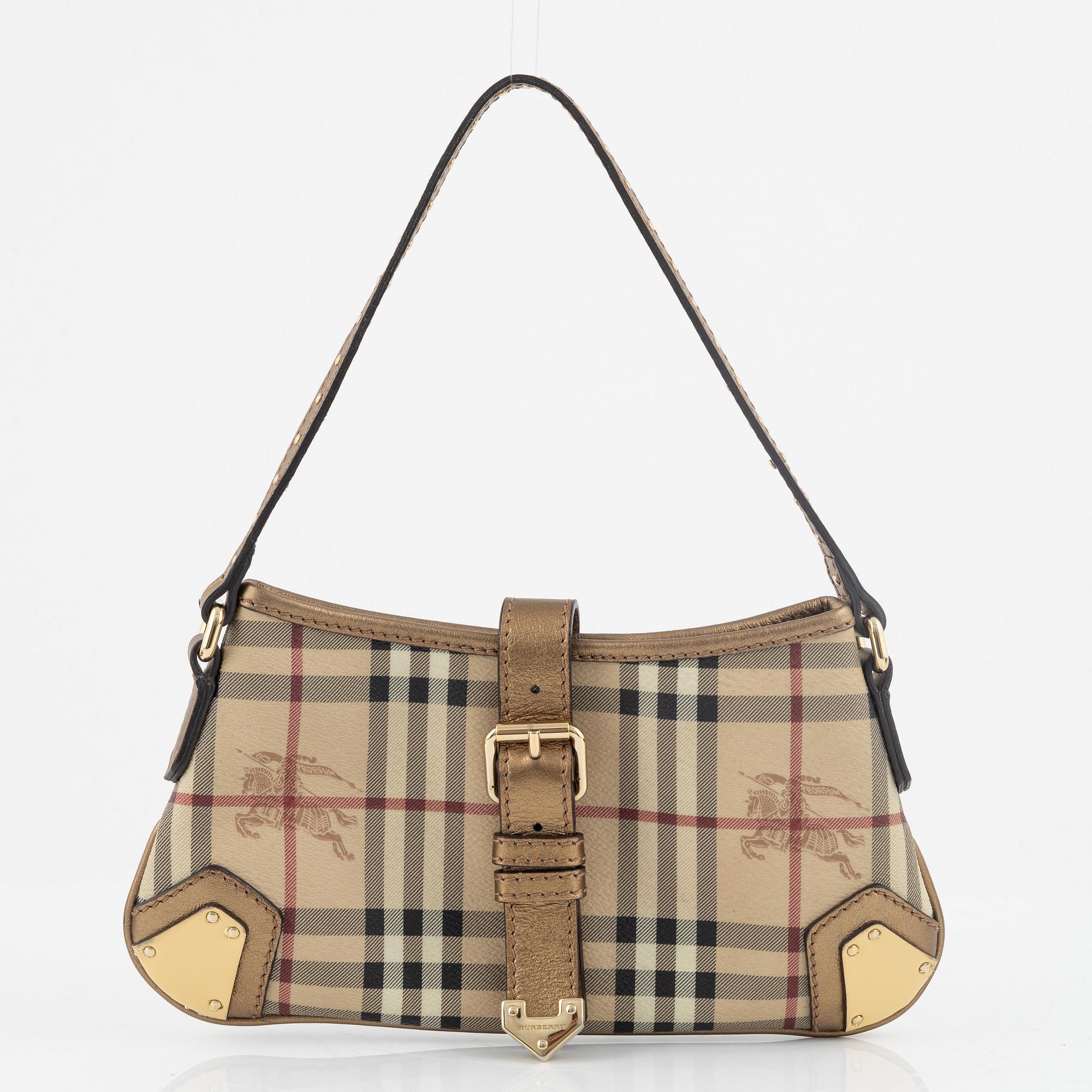 Burberry, väska, solskärm samt keps.