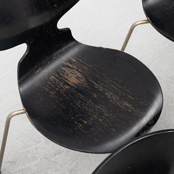 Arne Jacobsen, stolar, 6 st, "Myran", Fritz Hansen, Danmark, 1950/60-tal.