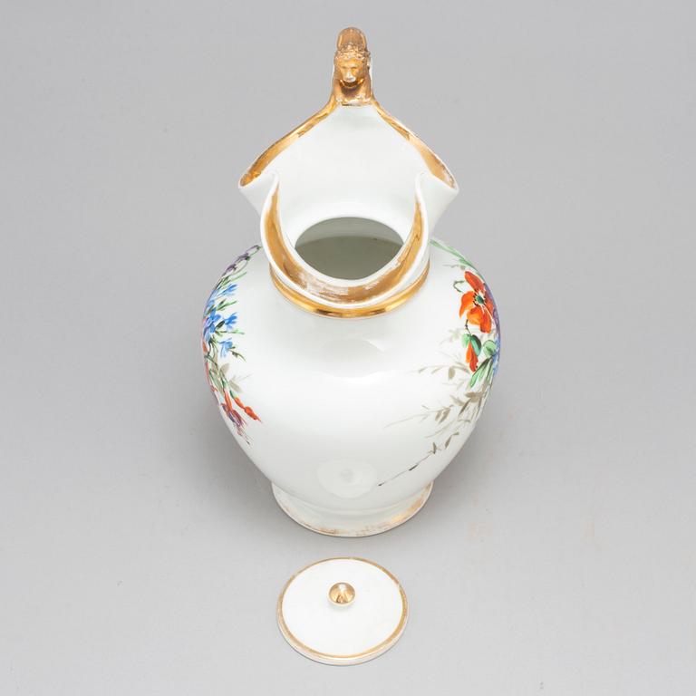 A circa 1900 porcelain pitcher, Bing & Grøndahl, Denmark.