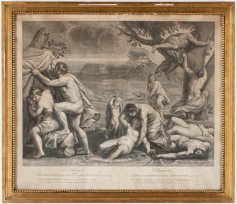 GRAVYRER, 4 st, bland annat efter bland annat Francesco Bortolozzi och Nicolas Poussin, 17/1800-tal.