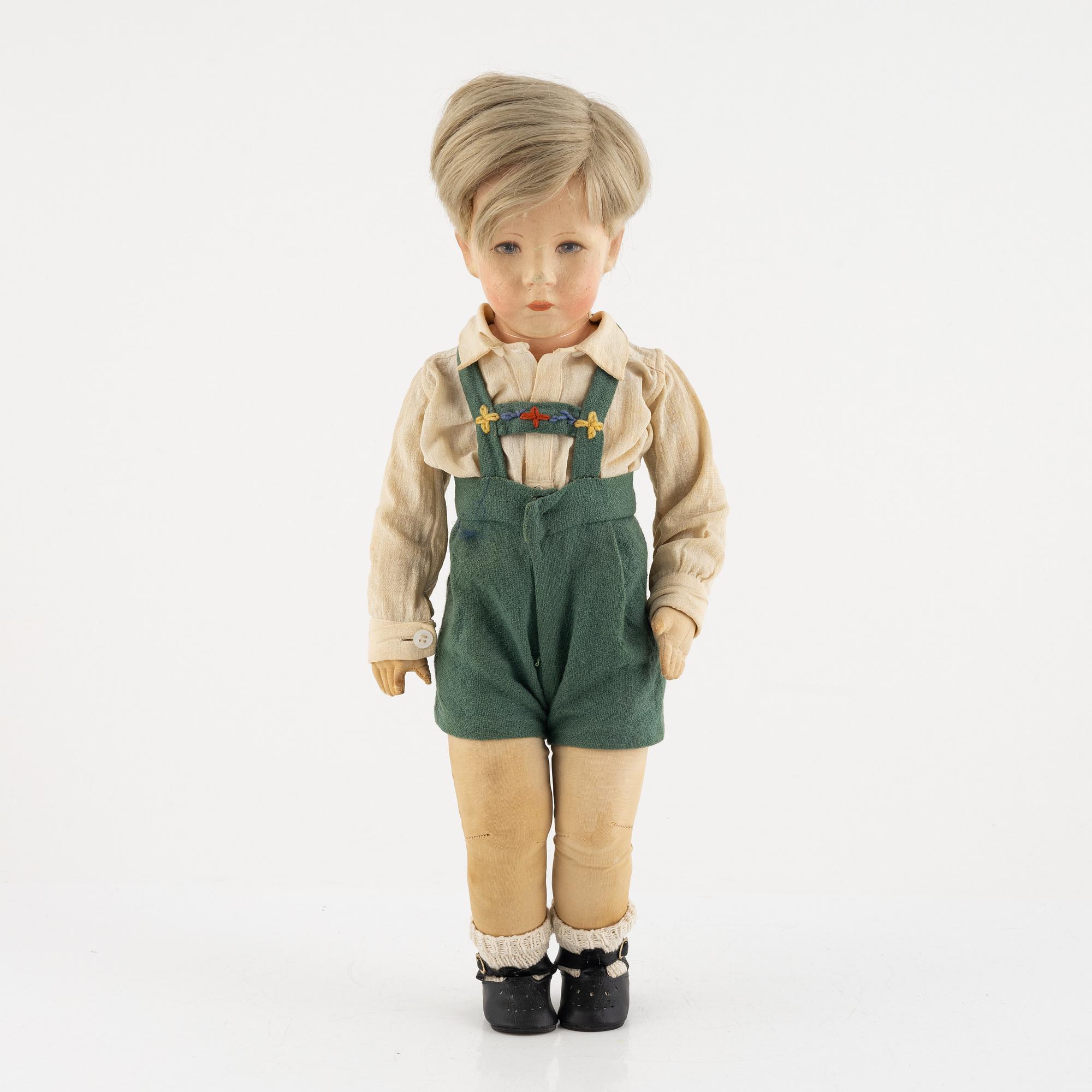 Käthe Kruse, doll, "Lars", Germany, circa 1930.