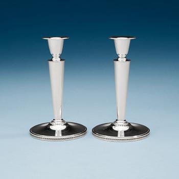 A pair of Eric Råström silver candlesticks, C.G. Råström, Stockholm 1962.