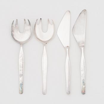 Tapio Wirkkala, bestickuppsättning, 80 dlr, silver, "Tapio", Kultakeskus, Tavastehus 1961-90.