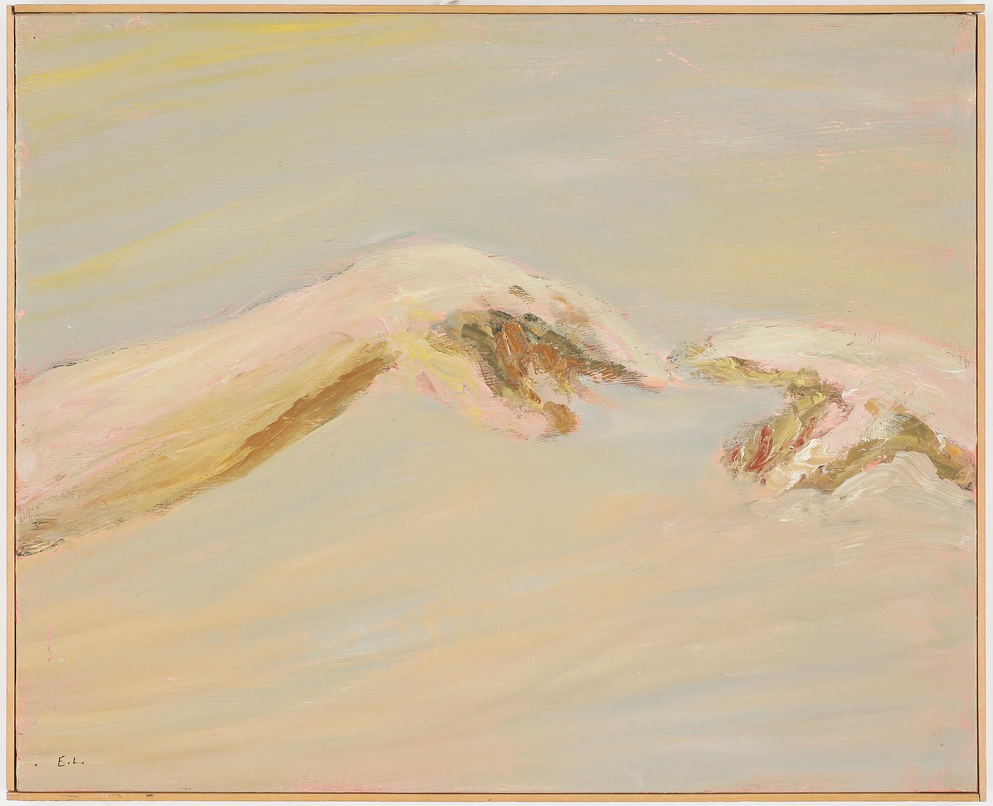 EVERT LUNDQUIST, olja på duk. Sign. Med dedikation och datering juni 1983 a tergo.