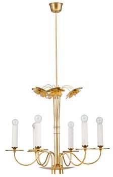 85. Paavo Tynell, A SIX-LIGHT CHANDELIER.