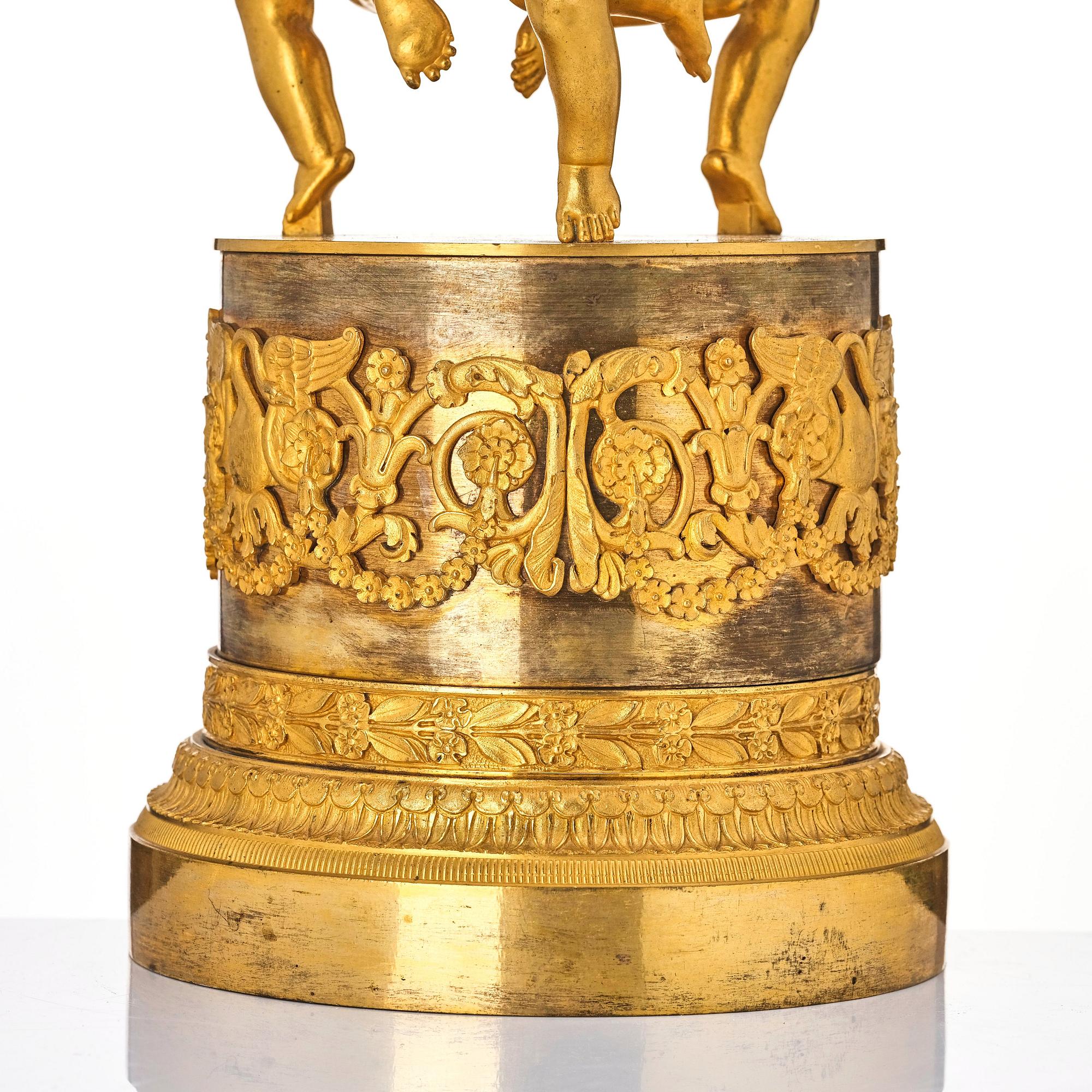 An Empire gilt bronze centerpiece, early 19th century.