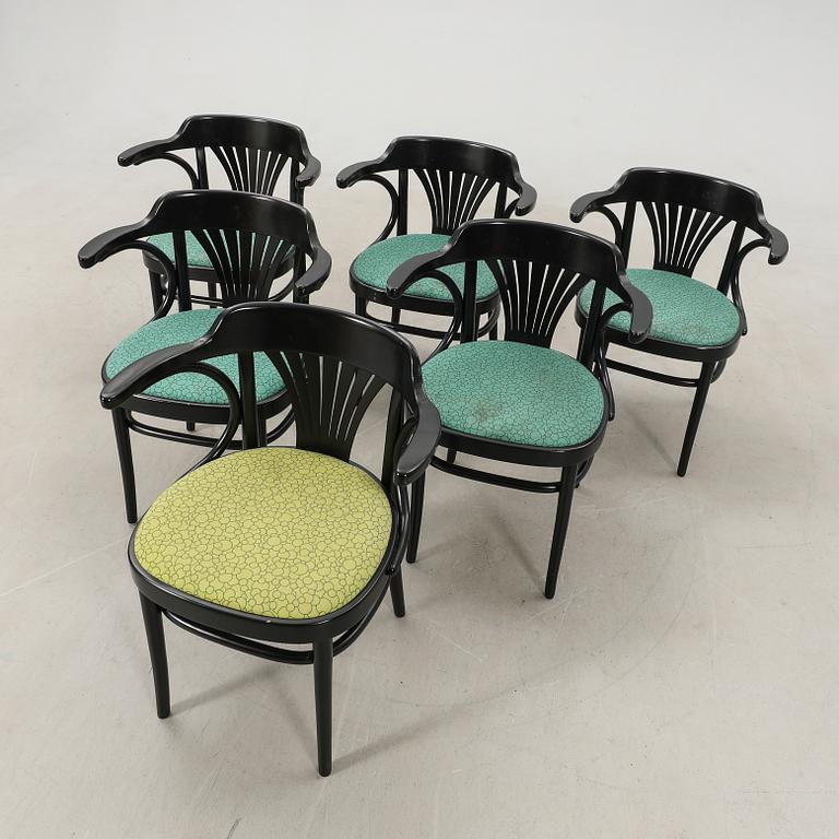 Armchairs, 6 pieces, Gemla, late 20th/early 21st century.