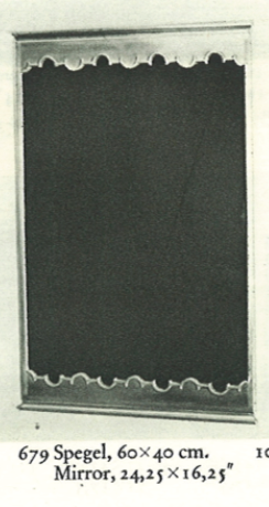 Nils Fougstedt, a rare pewter and brass wall mirror model A 679, Firma Svenskt Tenn, Stockholm, 1932.