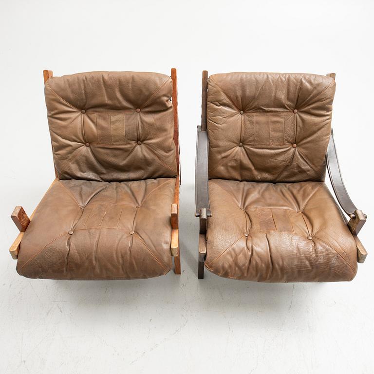 Torbjørn Afdal, Armchairs, a pair, “Hunter”, Stranda Industri A/S for Bruksbo, Norway, 1960s/70s.