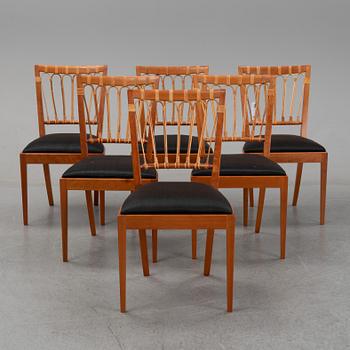 Josef Frank, stolar 6 st, modell 1165, Firma Svenskt Tenn.