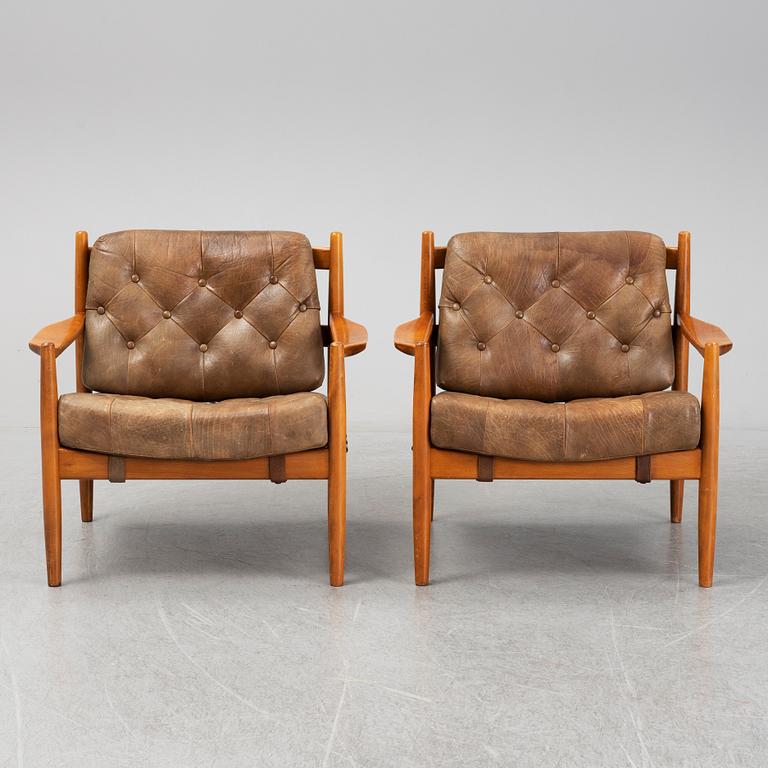 A pair of 'Läckö' easy chairs by Ingemar Thillmark, OPE.