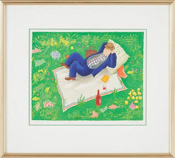 Lennart Jirlow · LENNART JIRLOW, färglitografi, signerad och numrerad 205/300.