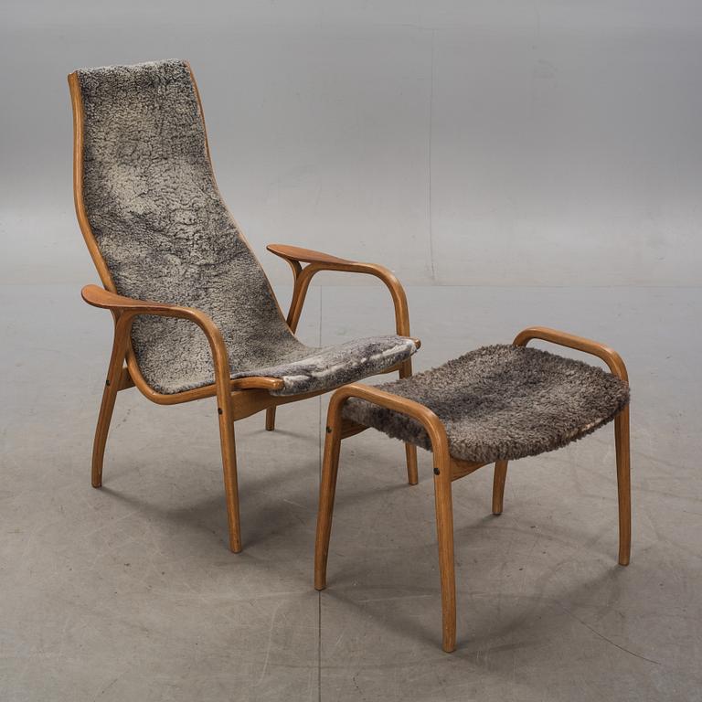 FÅTÖLJ med FOTPALL, "Lamino", Yngve Ekström.