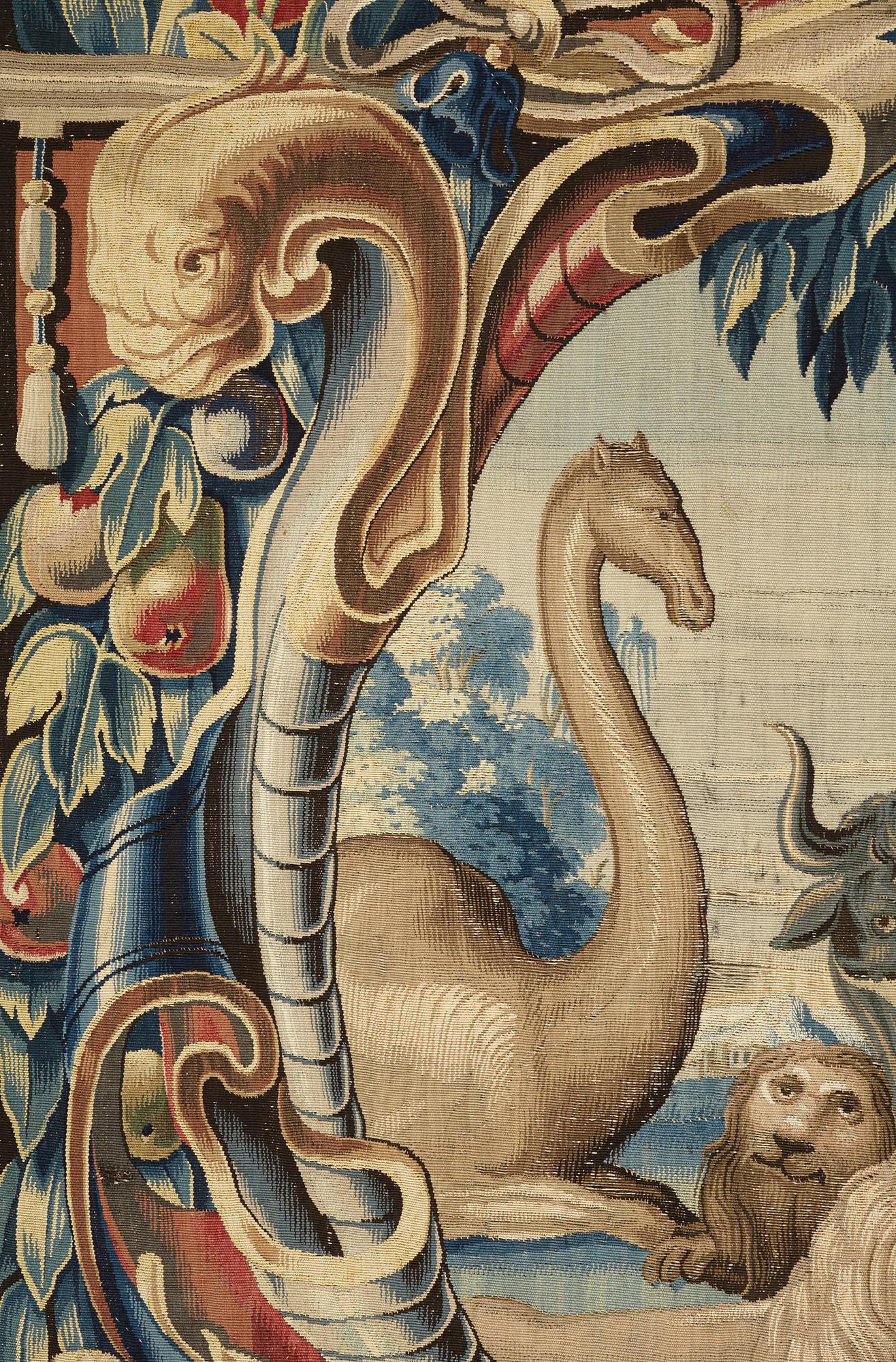 VÄVD TAPET, "Orphée jouant pour les Animaux", norra Nederländerna 1600-talets förra hälft - omkring 1600-talets mitt,