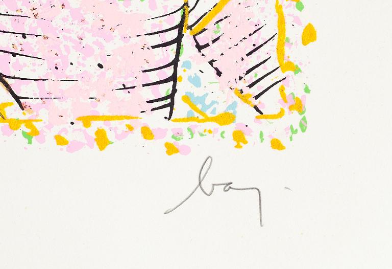 ENRICO BAJ, blandteknik, signerad och numrerad 4/20.